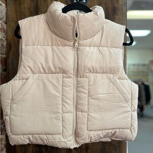 LOVE TREE Khaki Short Puffer Vest